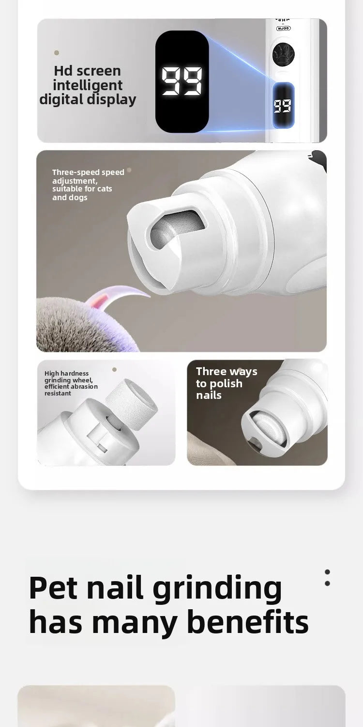 Wuffy PawTrim LCD Pet Nail Grinder