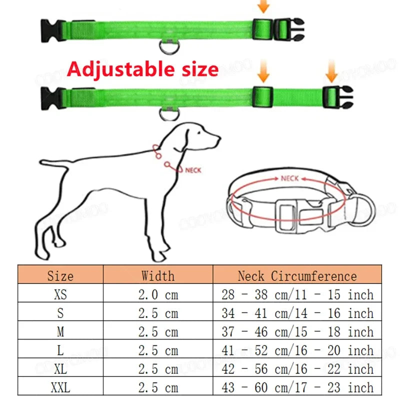 Wuffy GlowWalk Rechargeable LED Safety Collar