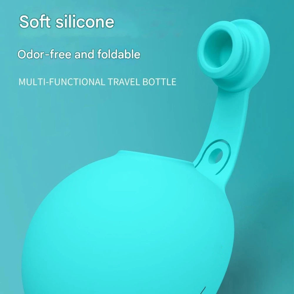 Soft, odour-free, foldable silicone bowl on the OrbSip travel bottle