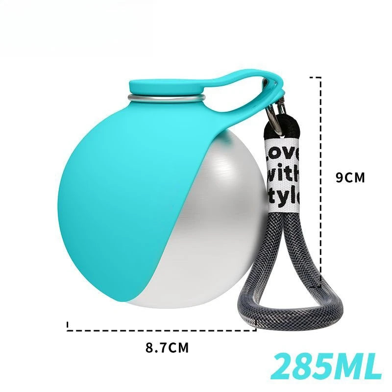 OrbSip in teal with wrist strap, 285 ml, 9 by 8.7 cm