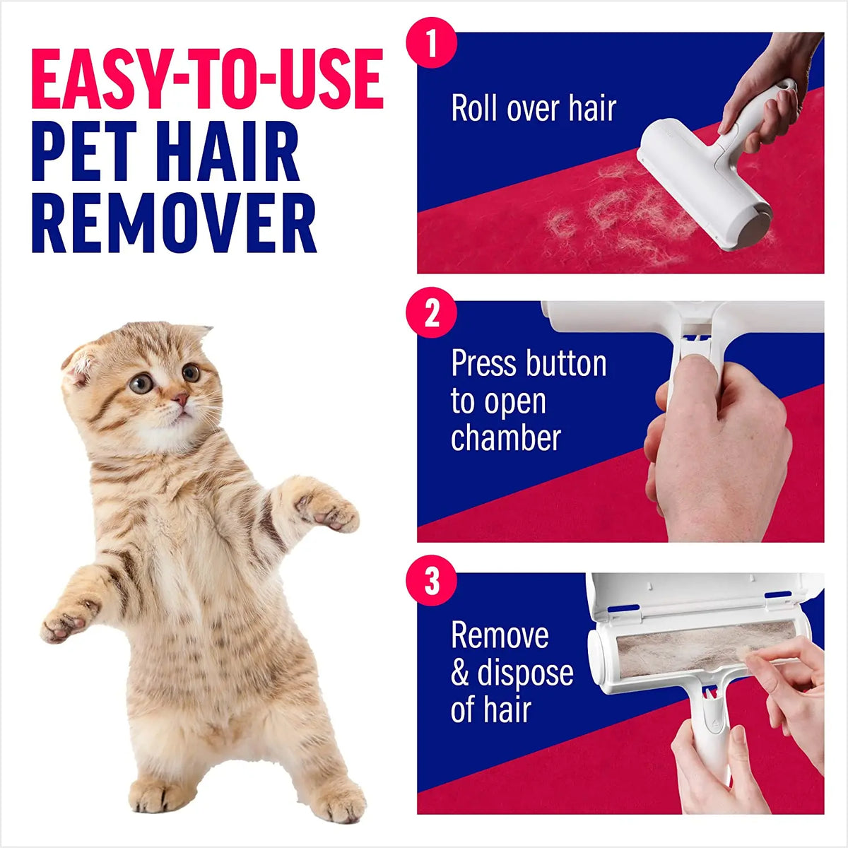 Wuffy FurAway Reusable Pet Hair Remover Roller