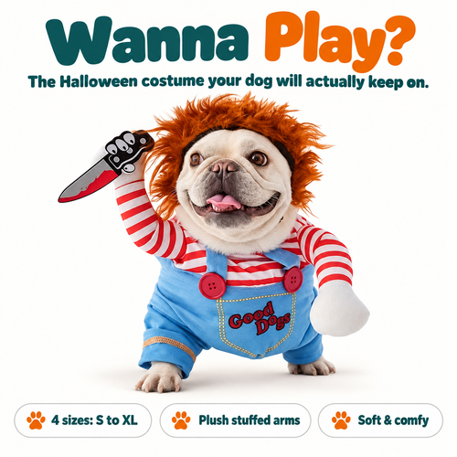 Wuffy Chucky Doll Dog Costume