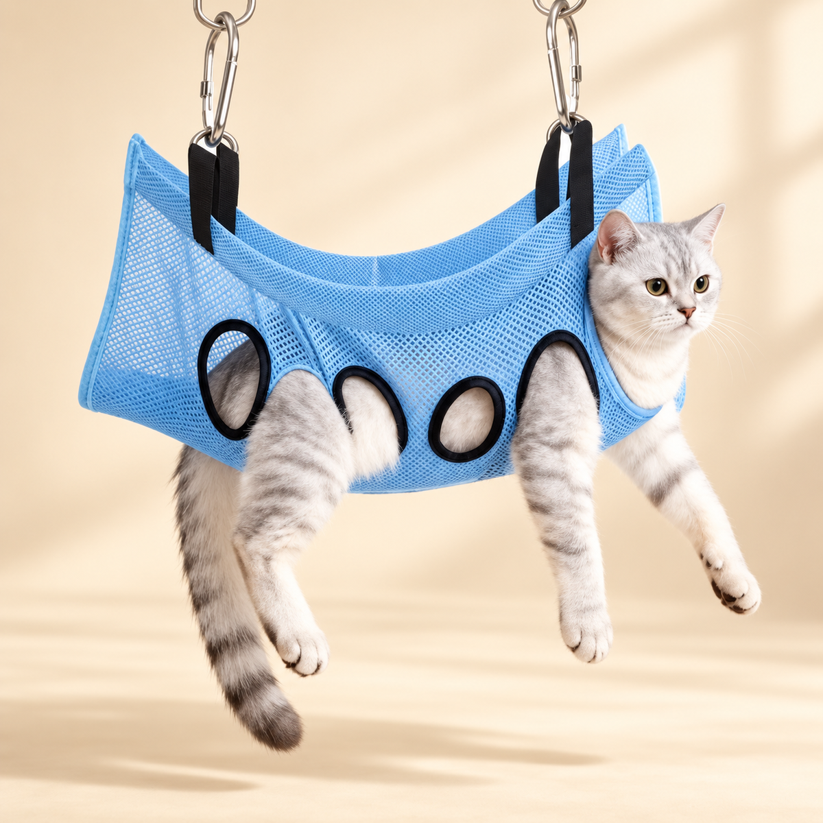 Foldable Pet Bathing Hammock Stand – Bathing & Grooming Support for Dogs and Cats